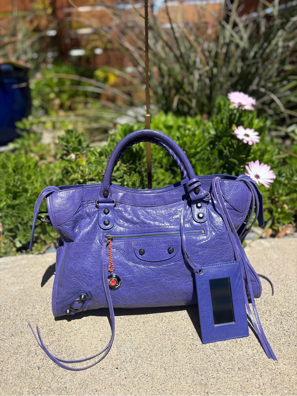 Vintage Balenciaga City Bag - HTF Bleu Lavande - Mint Condition